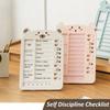 English Self Discipline Punch Check-in Desktop Calendar Ornament Weekly Goal Task Planning Daily Schedule Planner Sign-in Card