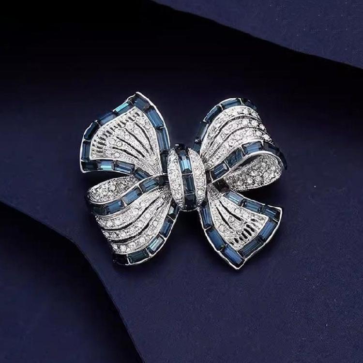 Bowknot Brooches Fashion Statement Brooch Evening Party Brooch Unique Bowknot Clothing Jewelry Present for Women Girl