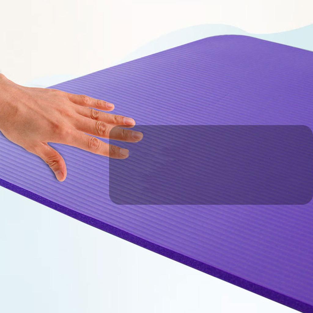 Fitness Mat Extra Long NBR Widened Thickened Shock Absorption Stable Support Dance Exercise Mat for