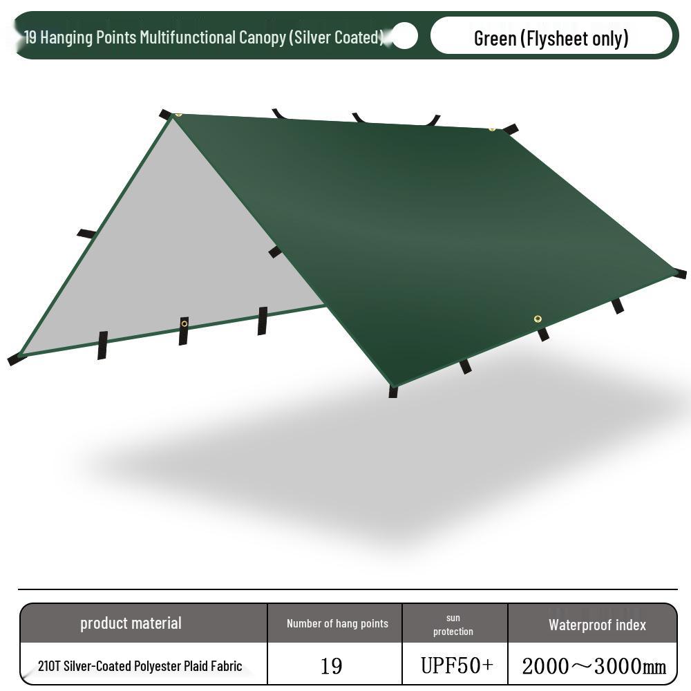 Multi-Functional Portable Outdoor Camping Sunshade Tarp with Sun Protection 3x3m