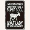 Metal Poster Goat Funny Farm Sign Wall Art Gift