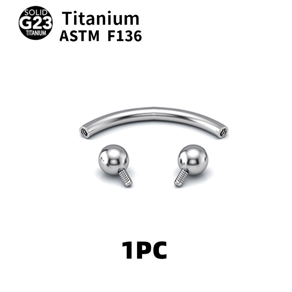 G23 Titanium Labret Piercings Stud Lip Rings Eyebrow Rings Cartilage Helix Tragus Piercing Horseshoe Ring Body Jewelry 16G