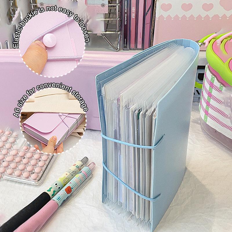 12 Layers Stickers Bills Cards Collect Storage File Folder Paper Document Storage Accordion Bag Holder Office School Organizer