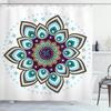 Lotus Shower Curtain BlackWhite Flower Magic Elegant Floral On Black Background Modern Simple Unique Art Women Bathroom Curtain