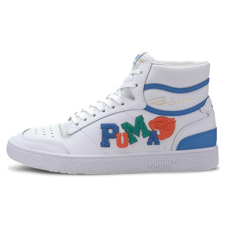 PUMA Ralph Sampson Mid  Badges - White Palace Blue  Men s 371769-01 EU 35.5