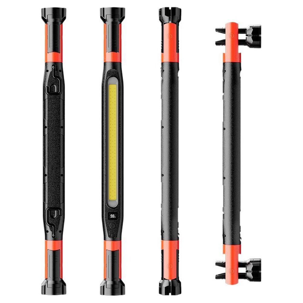 High Lumen Rechargeable LED Work Light for Car Emergency Repair, Powerful Magnetic Flashlight with Hooks and Magnetic Base L5K4