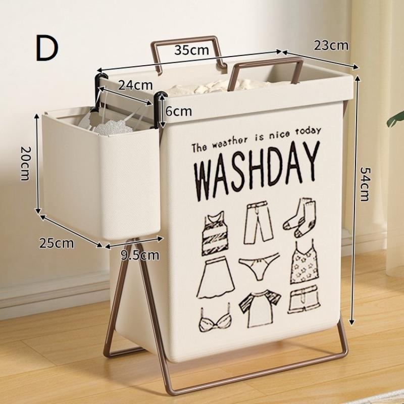 1Pc Large Capacity Dirty Clothes Basket Folding Storage Laundry Storage Box With Handle Foldable Storage Bag