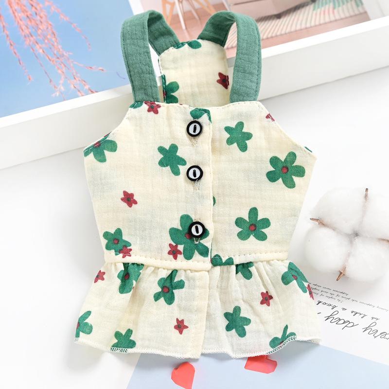 Cotton pet small dog dog clothes suspender skirt than bear teddy spring and summer thin