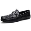 Men'S Shoes Driving Leather Shoes Spring Low-Top Foot-Fitting Genuine Leather First-Layer Cowhide Surface One-Pedal Flat-Soled Single Shoes
