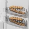 Egg Holder For Fridge Rolling Double-Layer Container Egg Rack For Kitchen Counter Boiled Pantry Table Home