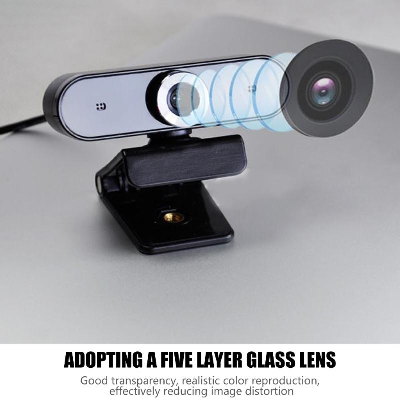 USB Webcam PC Computer Camera with Build-in Microphone Multifunctional Base Mount for Video Conferencing and Streaming