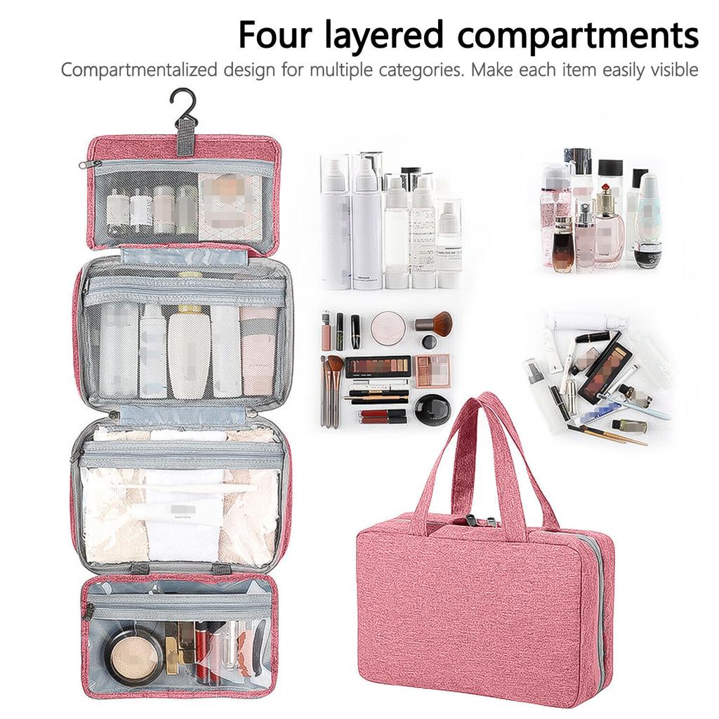 Large Hanging Hook Toiletry Bag Travel Folding Waterproof Handbag Makeup Cosmetic Razor Storage Organizer Case Bathroom Supplies