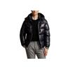 Polo Ralph Lauren Solid Color Hooded Zipper Straight Long Sleeve Down Jacket Men outerwear Black 710950912-001