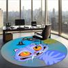 Derpy Tiger (14) Round Office Rug Decorative Floor Rug for Office Bedroom Living Room and Home Space