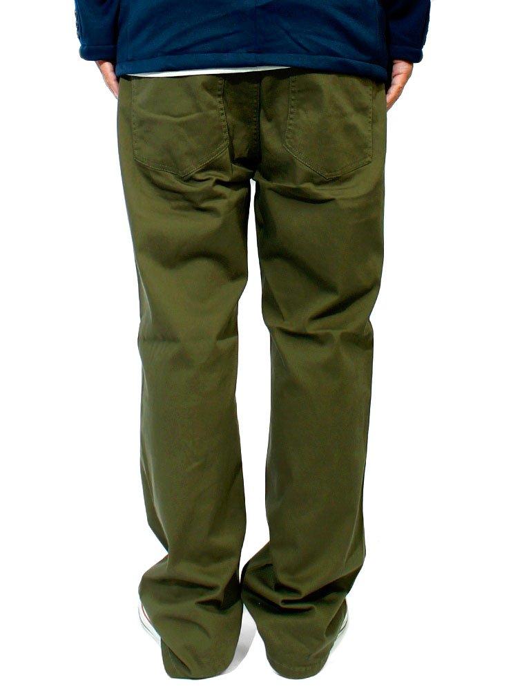 One Colors Men's Chino Pants, Plus Size, Stretch, Relaxed, Straight, Military Style, Cropped, 3/4 Length, Size 94, Khaki