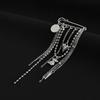 Unique Multi Layer Tassel Chain Brooch for Men Women Punk Personality Jewelry Accessory for Costume Formal Wear