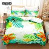 Cartoon Beautiful Flower Bedding Set, Leaf Duvet Cover Set, Soft Comfortable Breathable Duvet Cover, Bedroom Guest Room Decor
