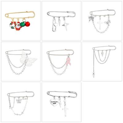 Versatile Decorative Pin Clasp Pin Chain Fashion Charming Pendant Brooch
