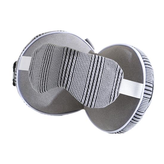 2-in-1 Neck Pillow Travel Neck Pillow with Eye Mask Zippered Portable Neck Support Pillow Reduces Neck Strain for Road Trips Long Flights