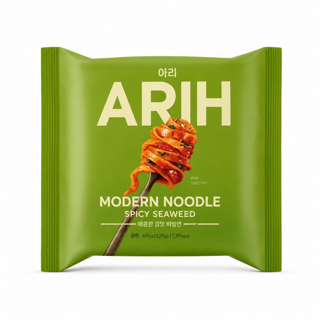 ARIH Moderne Geschmacksnudeln, Gemischte & Gebratene Nudeln 130g 1 Beutel Seaweed Flavor*1bag