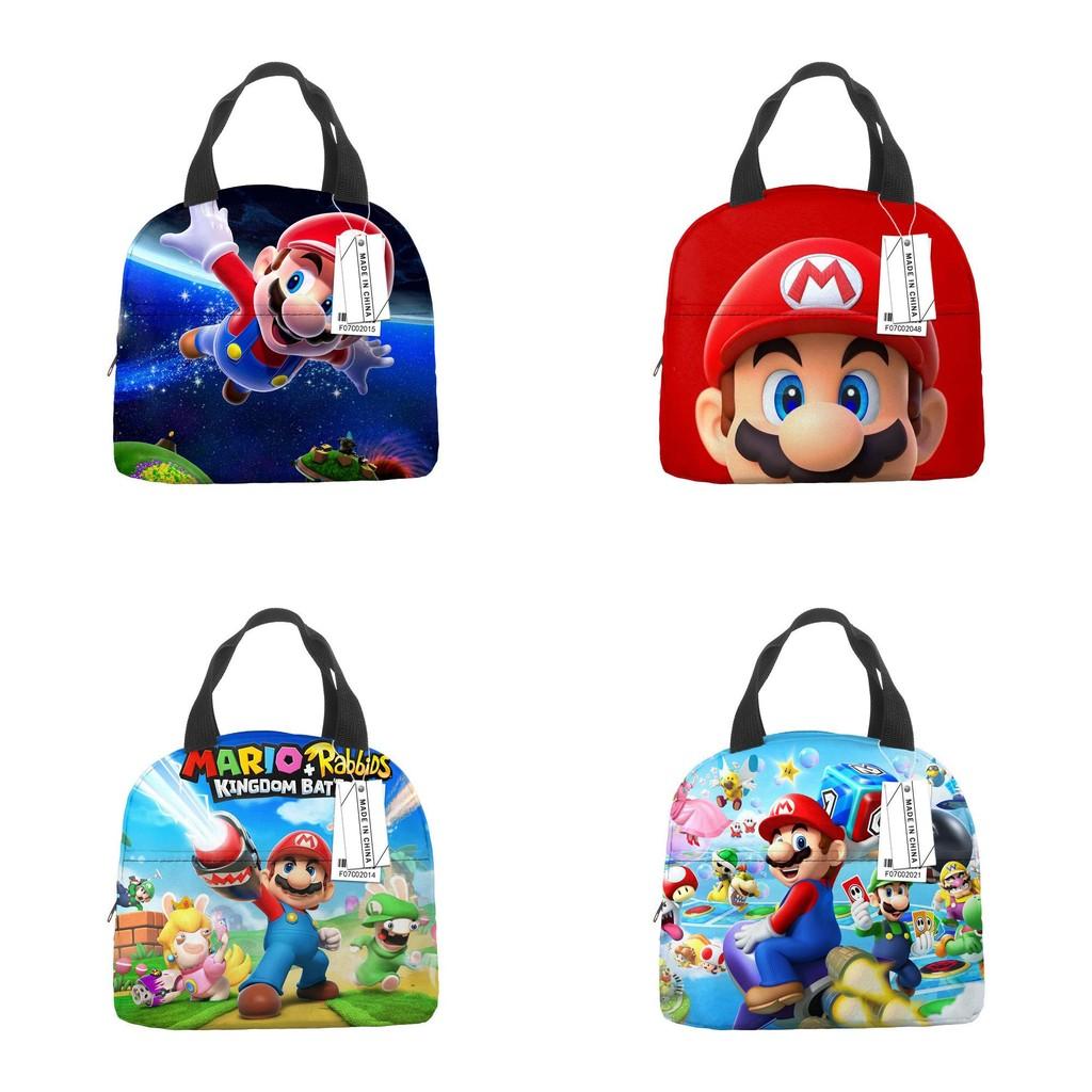 Bros Mario Super Lunch Bag Insulated Food Handbags Case For School Picnic Gifts