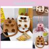 Stylish Capybara And Raccoon Plush Backpack Versatile Large Capacity For School Use
