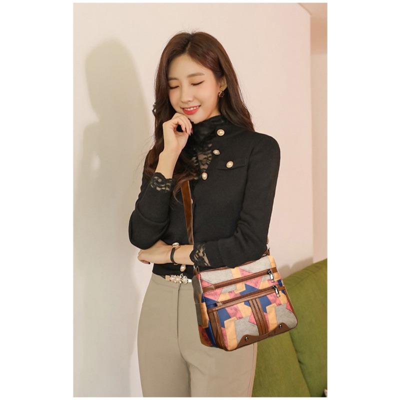 Crossbody-Tasche mit großem Fassungsvermögen und mehreren Fächern