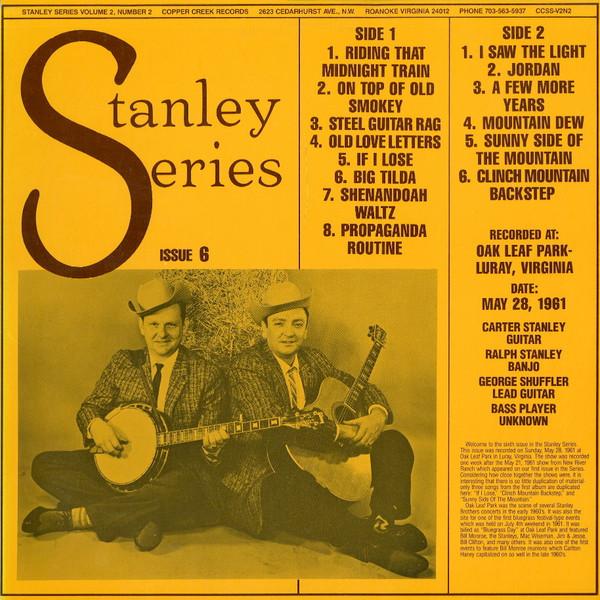

LP Record STANLEY BROTHERS Stanley Series. Vol. 2 No. 2 Issu CCSSV2N2 Copper Creek Re 1984 US CountryFolk Used