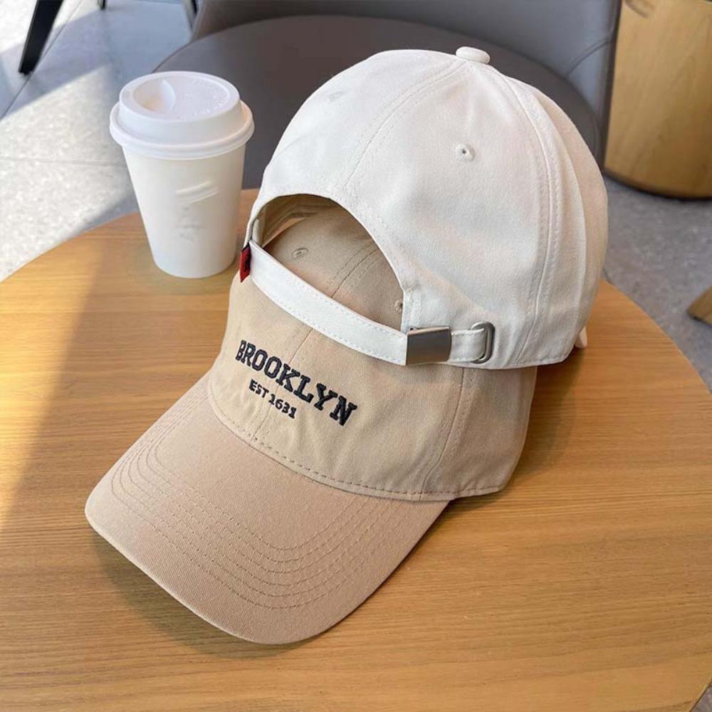 Breathable Embroidered Letter Peaked Cap Anti-UV Women Sunshade Hat Men Baseball Hat  Spring