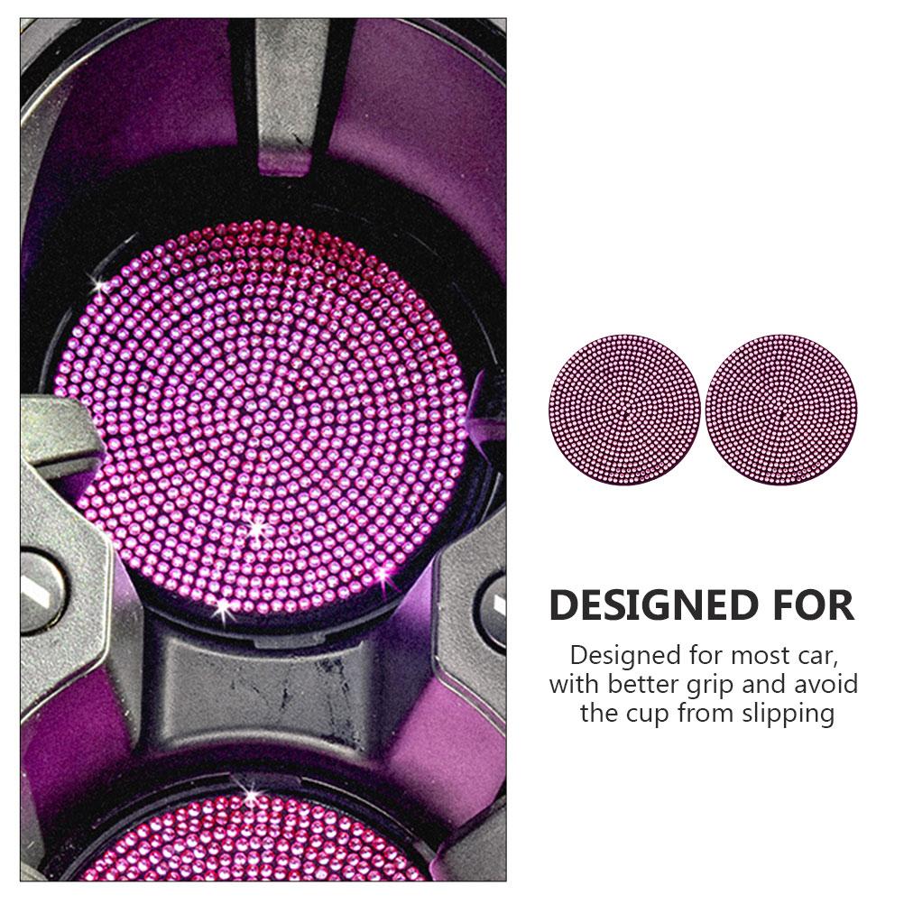 2 Peças Porta-Copos para Carro PVC Resistente Antiderrapante Porta-Copos de Água Porta-Copos de Carro com Design Brilhante Uso em Casa, Escritório, Veículo