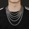 Nouveau 2021 Haute Qualité 6MM/8MM/10MM/12MM Hip Hop Acier Inoxydable Acier Titane Boucle Maillon Miami Collier Hommes Femmes Chaînes Cubaines