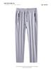 Men's Pure Cotton Lightweight Straight-Leg Sweatpants - Solid Color, Loose Fit for Summer and Spring.