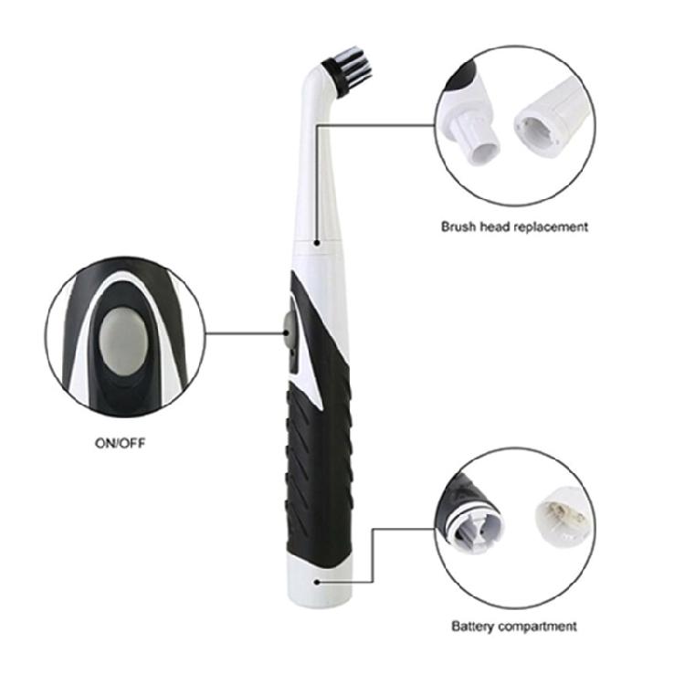 Electrical Brush Cleaner Spin Scrubber Cleaning Gadget with Brush Heads