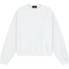 FW24 Crystal Logo Drop Shoulder Long Sleeve Sweatshirt Women Sweatshirt White WD-TS2-24-784-W-WH