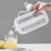 2-In-1 Folding Ice Maker Water Bottle Ice Hockey Grid Mold Reusable Silicone Ice Cube Tray For Whiskey Drinks Kitchen Bar Tool