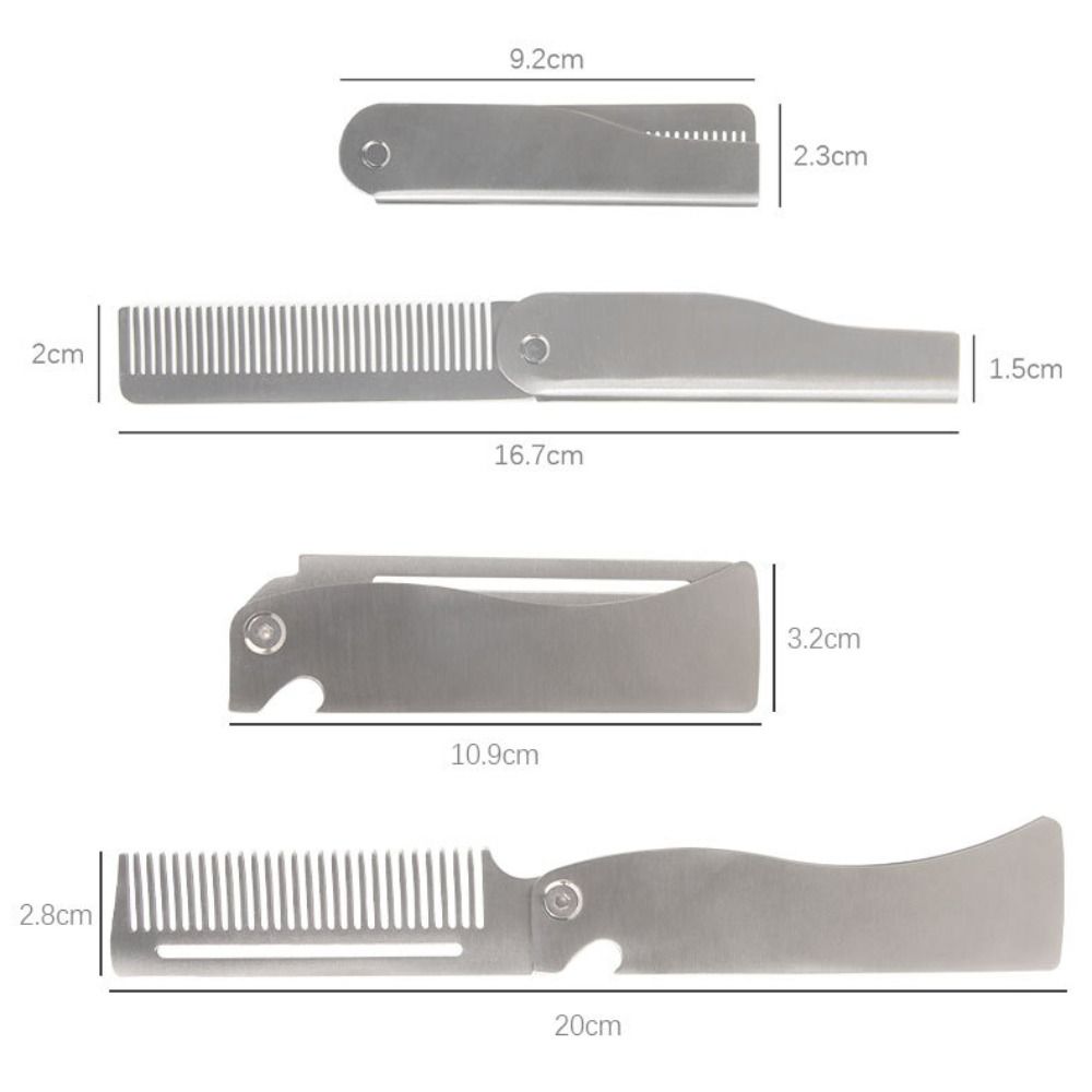 Folding Women Hair Comb Oil Head Styling Comb Retro Men Beard Comb  Gifts