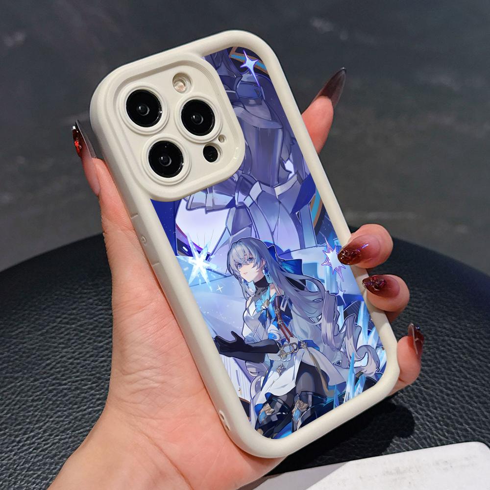 HSR Bronya Verdikte TPU Mobiele Telefoonhoesje voor iPhone 17 16 15 14 13 12 11 Air Pro Max Plus Kleurrijke Cover