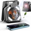 Rechargeable Dual-Use Folding Solar Fan & Light for Camping
