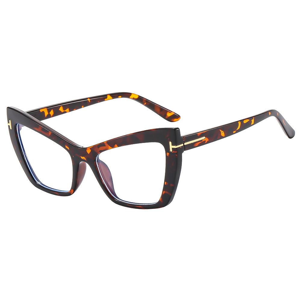 JYL TS Triangle Leopard Print Glasses Style For Street Shooting 68195