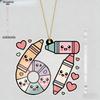 Acrylic Back to School Hanging Ornament with Adorable Pencil Pattern | Unique Six Seven Pendants, Drops & Finials - Ideal Gift for Friends, Classmates