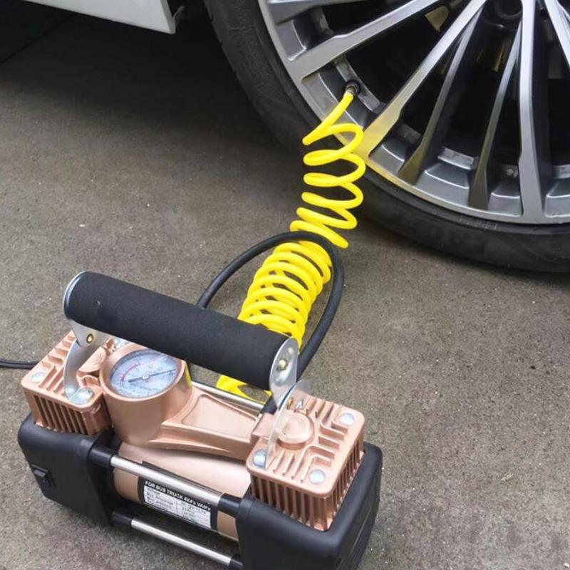 1 Piece Universal Pump Extension Tube Tire Air Compressor Hose Flexible Recoil Air Inflator Connector Replacement Inflator Hose