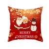 Cartoon Santa Claus Pattern Throw Pillow Cover With Short Plush Print Living Room Sofa Decoration Cushion Cover Pillow Covers