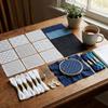 45pcs Reusable Sashiko Embroidery Template Handmade Sashiko Thread Kit Patchwork Stencil  Beginners