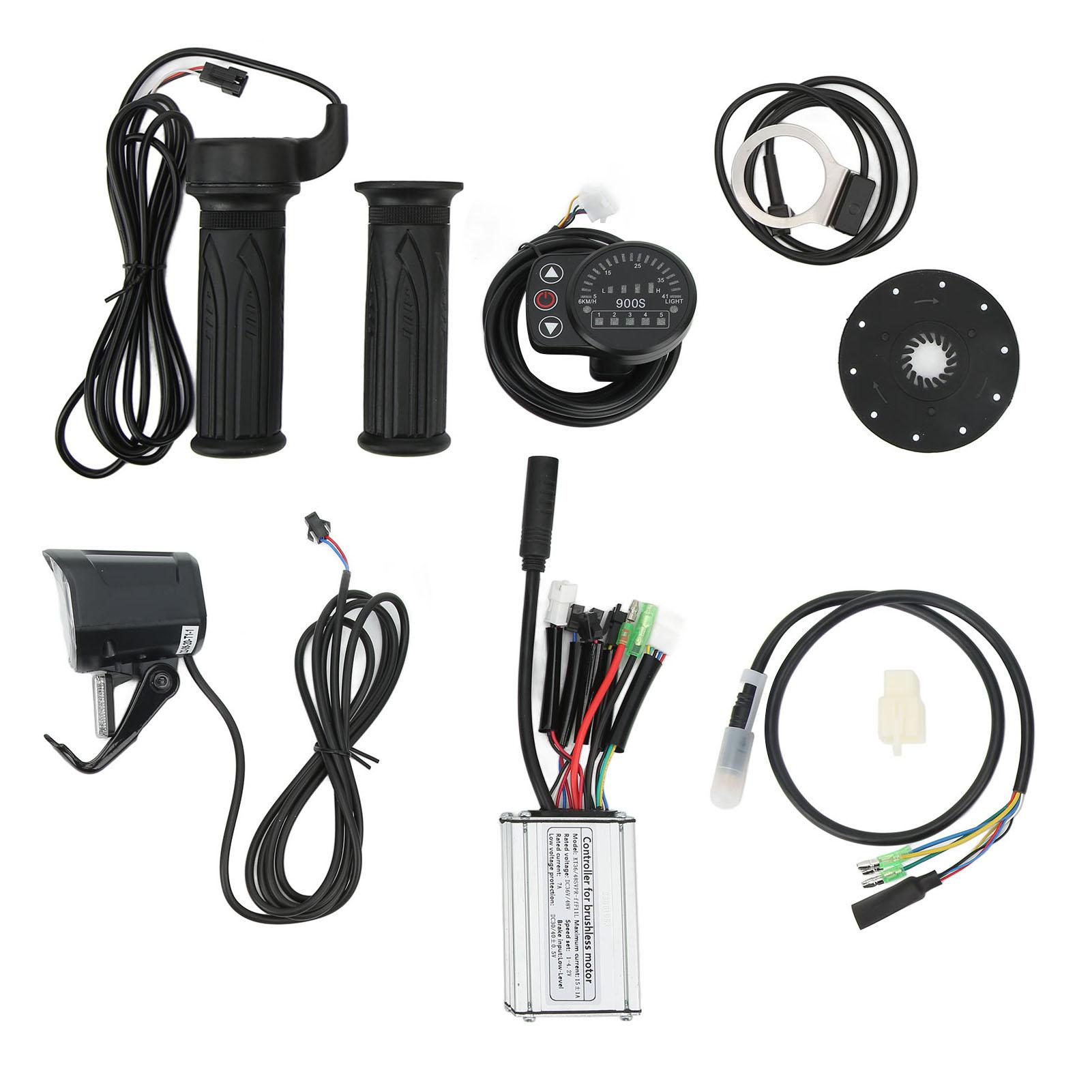 

Контроллер синусоидального тока 15А Панель LED900S Датчик помощи 10B Ручка 20X Фара QD252 Кабель с разъемом-папой 600 мм 36 В