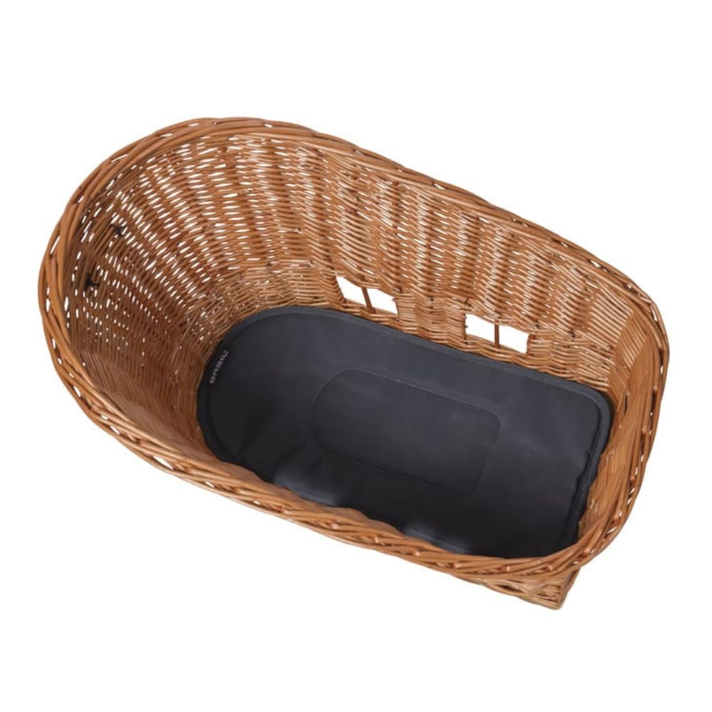 BASIL Bicycle Basket for Pets, Passja Dog Rear Basket MIK2.0, Natural