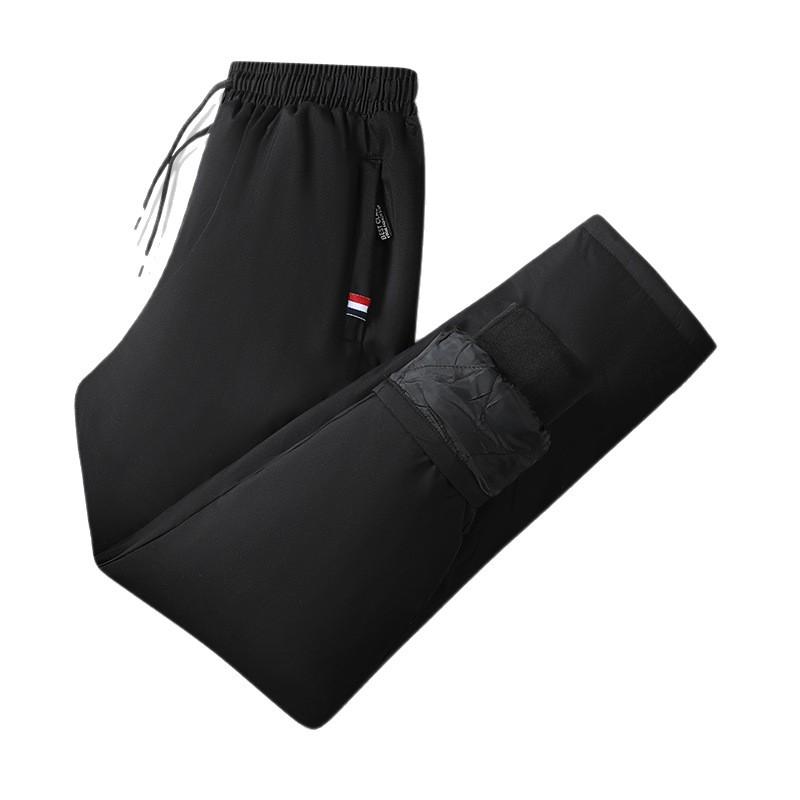 Down-filled Cotton Trousers for Men Autumn/winter Sports Trousers Loose-fitting, Plus-size Casual Trousers Warm Trousers Straight-leg Long Trousers