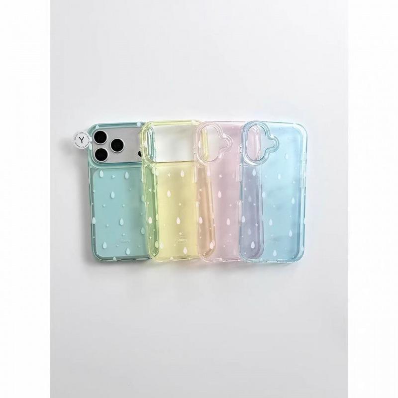 Japanese and Korean style niche jelly color white raindrops for iPhone17promax Apple 16 mobile phone case 15 new models
