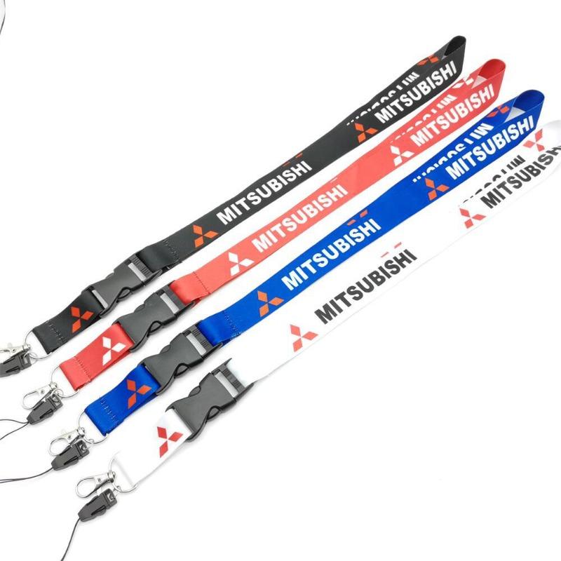 lcbk8 Car Keychain Nylon Neck Straps Key Lanyard For Mitsubishi Lancer Outlander Pajero L200 ASX Eclipse Ralliart EVO Starion Galant