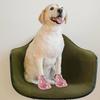4pcs Summer Breathable Pets Dog Boots Mesh Sandals Dog Shoes Anti-slip Sneakers Pet Supplies (Pink) - Size 4