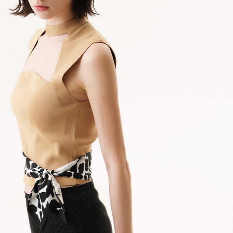 ONSZ BW Animal Printed Silk Twilly Scarf